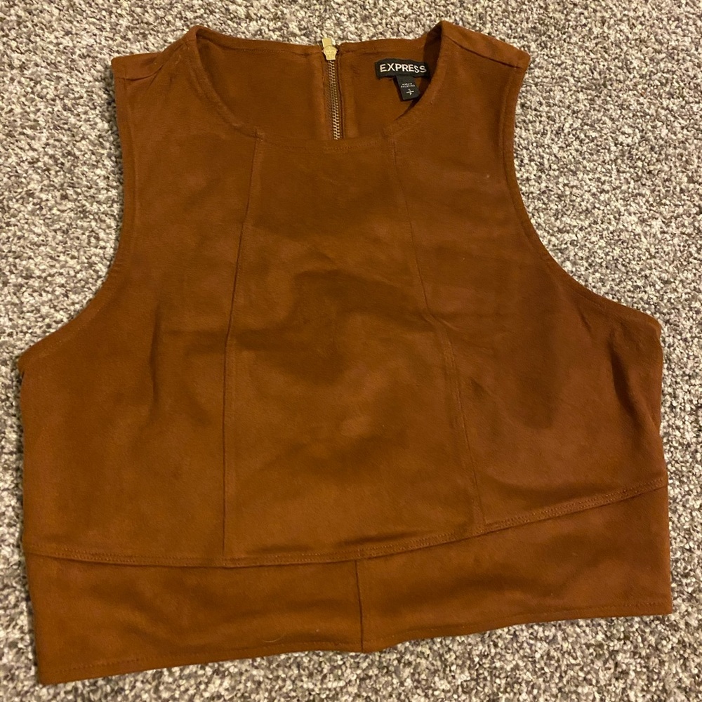 EXPRESS Small Suede Crop Top